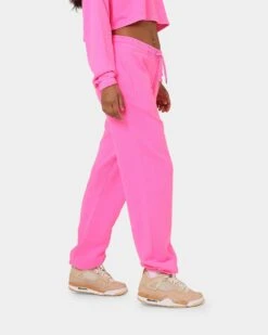 Calvin Klein Women's Acid Wash CK Jogger Pants Neon Pink -Fashion Clothing Store 03009655 YN365 womens 050