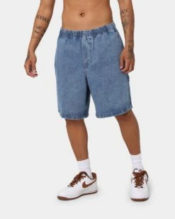 OBEY Easy Denim Carpenter Shorts Light Indigo -Fashion Clothing Store 03009718 YL212 mens 0070