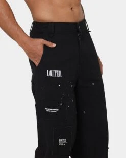 Loiter Hunter Carpenter Pants Black -Fashion Clothing Store 03009795 YB001 mens 070