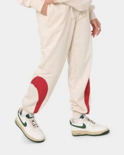 Nike Women's Nike Sportswear Circa 50 Fleece Pants Pearl White/Sierra Red -Fashion Clothing Store 03009864 YP495 womens 0030