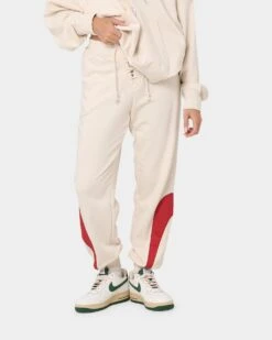 Nike Women's Nike Sportswear Circa 50 Fleece Pants Pearl White/Sierra Red -Fashion Clothing Store 03009864 YP495 womens 0050