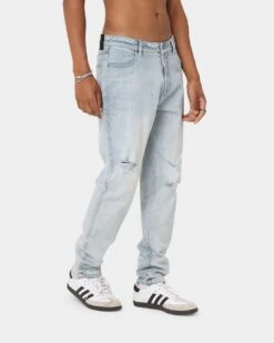 Carré Bouffant Distressed Jeans Light Blue -Fashion Clothing Store 03009932 YL200 mens 050