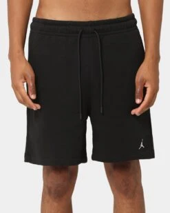 Jordan Essential Fleece Shorts Black/White -Fashion Clothing Store 03010112 YB012 mens 070