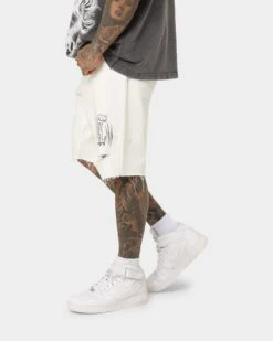 Dead Studios Aloha Denim Shorts White 15 Dead Studios Aloha Denim Shorts White -Fashion Clothing Store 03010135 YW100 mens 060