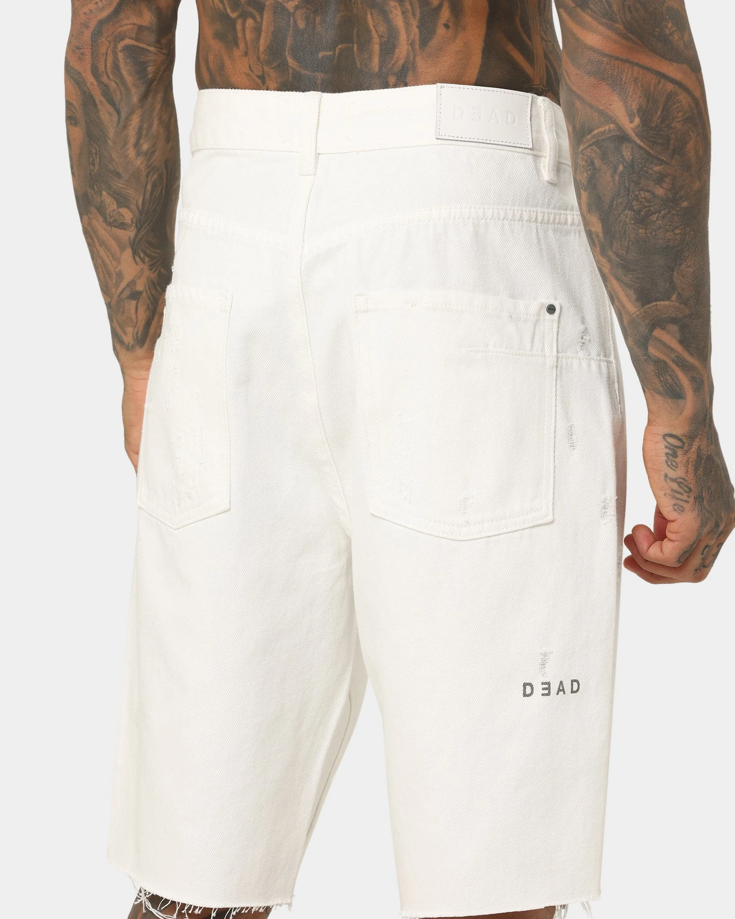 Dead Studios Aloha Denim Shorts White 10 Dead Studios Aloha Denim Shorts White - Image 8
