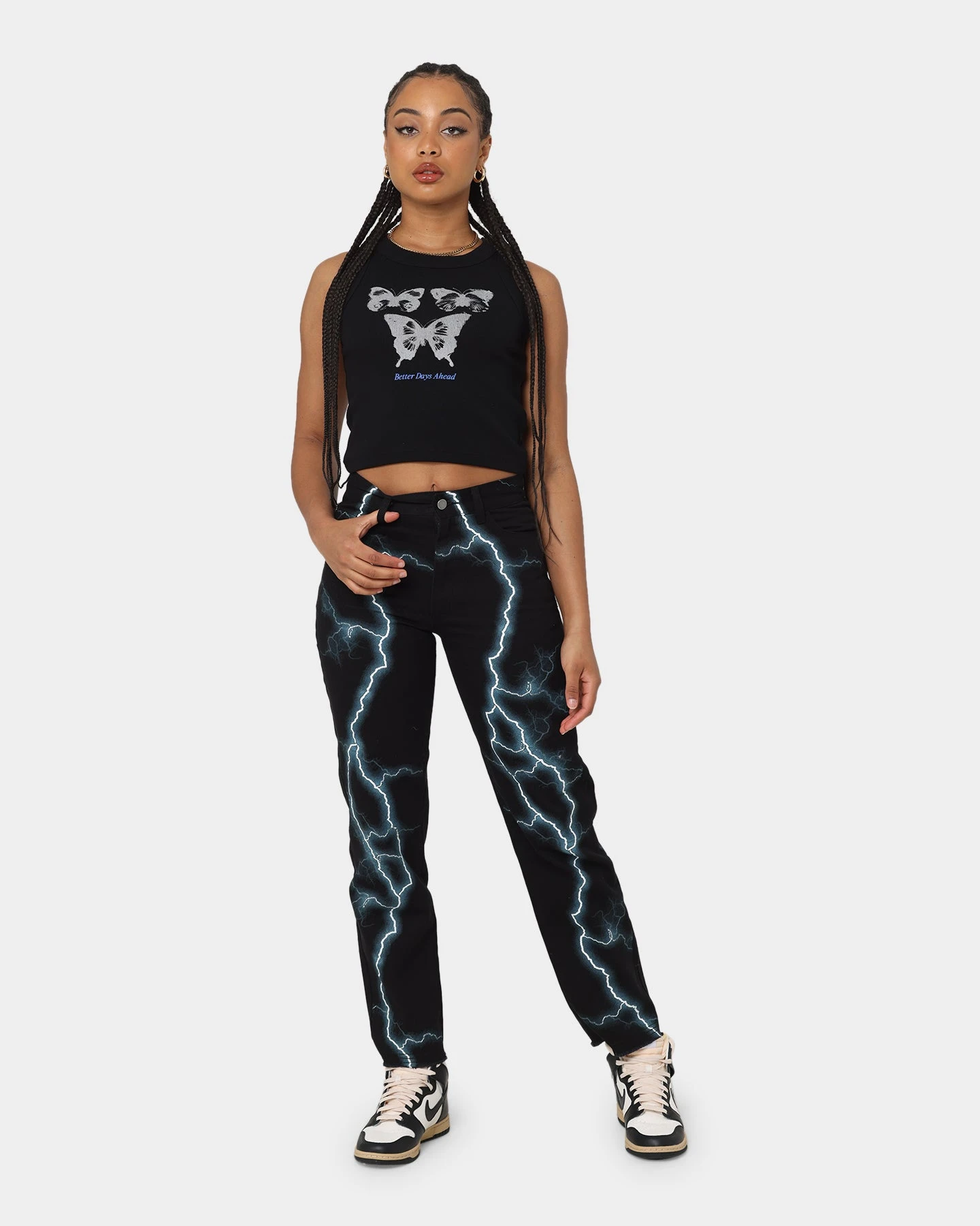 Loiter Lightning Jeans Black/Blue 4 Loiter Lightning Jeans Black/Blue - Image 2