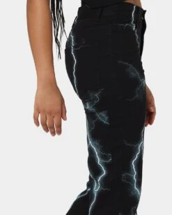 Loiter Lightning Jeans Black/Blue 12 Loiter Lightning Jeans Black/Blue -Fashion Clothing Store 03010242 YB002 womens 0030