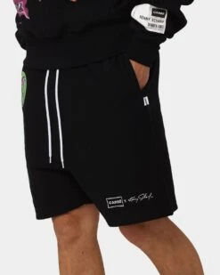 Carré X Kenny Scharf Multi Face Sweat Shorts Black -Fashion Clothing Store 03010254 YB001 mens 0040