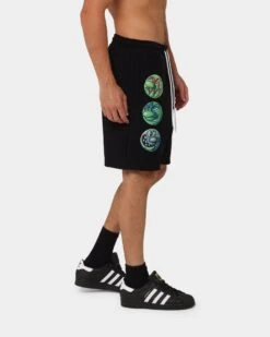 Carré X Kenny Scharf Multi Face Sweat Shorts Black -Fashion Clothing Store 03010254 YB001 mens 0050