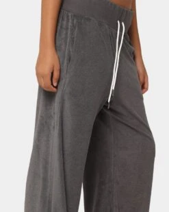 Nike Women's Nike Sportswear French Terry High-Rise Wide Leg Pants Anthracite/Black -Fashion Clothing Store 03010347 YA105 womens 0030