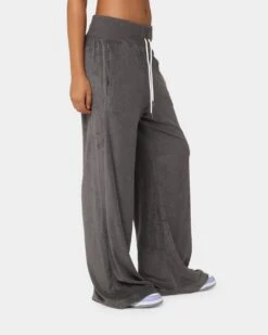 Nike Women's Nike Sportswear French Terry High-Rise Wide Leg Pants Anthracite/Black -Fashion Clothing Store 03010347 YA105 womens 0050