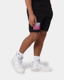 Playboy Stack Blend Track Shorts Black Magenta -Fashion Clothing Store 03010478 YD629 mens 0050