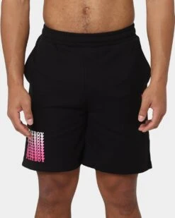 Playboy Stack Blend Track Shorts Black Magenta -Fashion Clothing Store 03010478 YD629 mens 0070