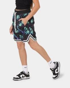 Goat Crew X Rick And Morty Space Skull Shorts Black/Multi-Coloured -Fashion Clothing Store 03010509 YB453 womens 0060
