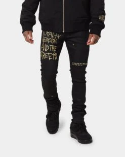 Ksubi 23 Van Winkle Jet Black Denim Pants Black