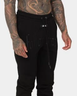 Fallen Breed Logo Sweatpants Black -Fashion Clothing Store 03010530 YB001 mens 0030