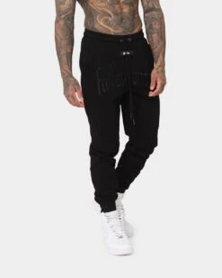 Fallen Breed Logo Sweatpants Black -Fashion Clothing Store 03010530 YB001 mens 0050