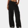 Reebok Women's Classic Fleece Wide Leg Pants Black -Fashion Clothing Store 03010623 YB001 womens 010