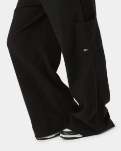 Reebok Women's Classic Fleece Wide Leg Pants Black -Fashion Clothing Store 03010623 YB001 womens 040
