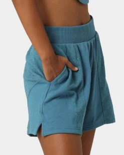 Reebok Women's Varsity High-Rise Shorts Moon Grey -Fashion Clothing Store 03010624 YM333 womens 030