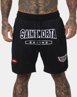 Saint Morta Pro Racing Basketball Shorts Black -Fashion Clothing Store 03010663 YB001 mens 070