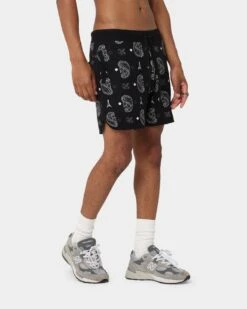 Carre Big Bandana Knitted Shorts Black -Fashion Clothing Store 03010685 YB001 mens 0050