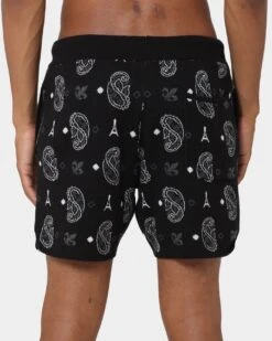 Carre Big Bandana Knitted Shorts Black -Fashion Clothing Store 03010685 YB001 mens 0080