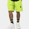 Saint Morta Rags Fleece Shorts Neon Green 1 Saint Morta Rags Fleece Shorts Neon Green -Fashion Clothing Store 03010708 YN359 mens 0010
