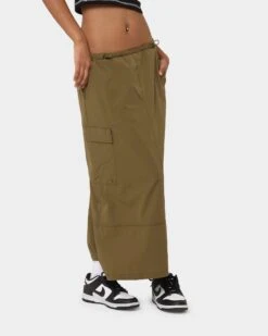 MNML Women's Parachute Maxi Skirt Khaki -Fashion Clothing Store 03010713 YK001 womens 0050