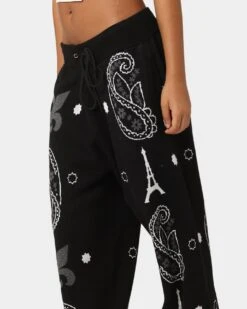 Carré Big Bandana Knitted Sweatpants Black 12 Carré Big Bandana Knitted Sweatpants Black -Fashion Clothing Store 03010815 YB001 womens 0030