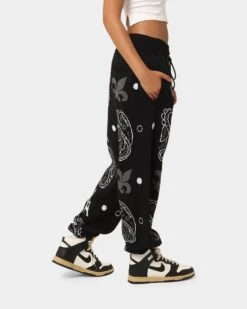 Carré Big Bandana Knitted Sweatpants Black 14 Carré Big Bandana Knitted Sweatpants Black -Fashion Clothing Store 03010815 YB001 womens 0050
