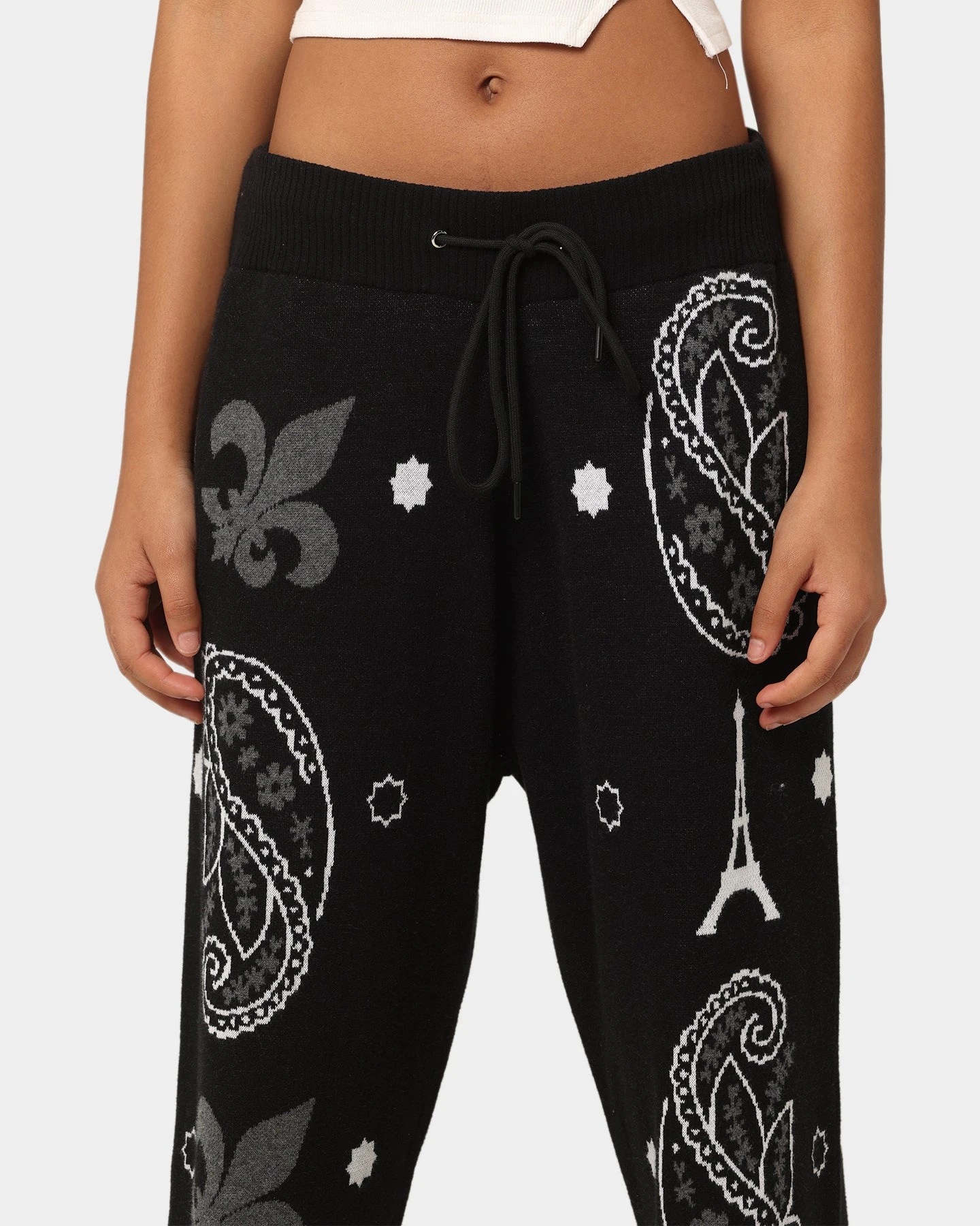 Carré Big Bandana Knitted Sweatpants Black 9 Carré Big Bandana Knitted Sweatpants Black - Image 7