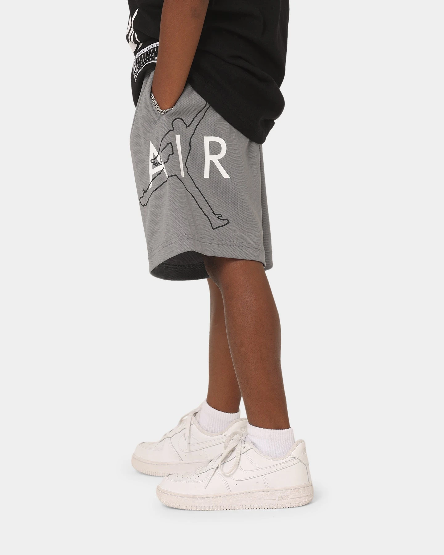 Jordan Kids' Jumpman Big Sport Mesh Shorts Smoke Grey 4 Jordan Kids' Jumpman Big Sport Mesh Shorts Smoke Grey - Image 2