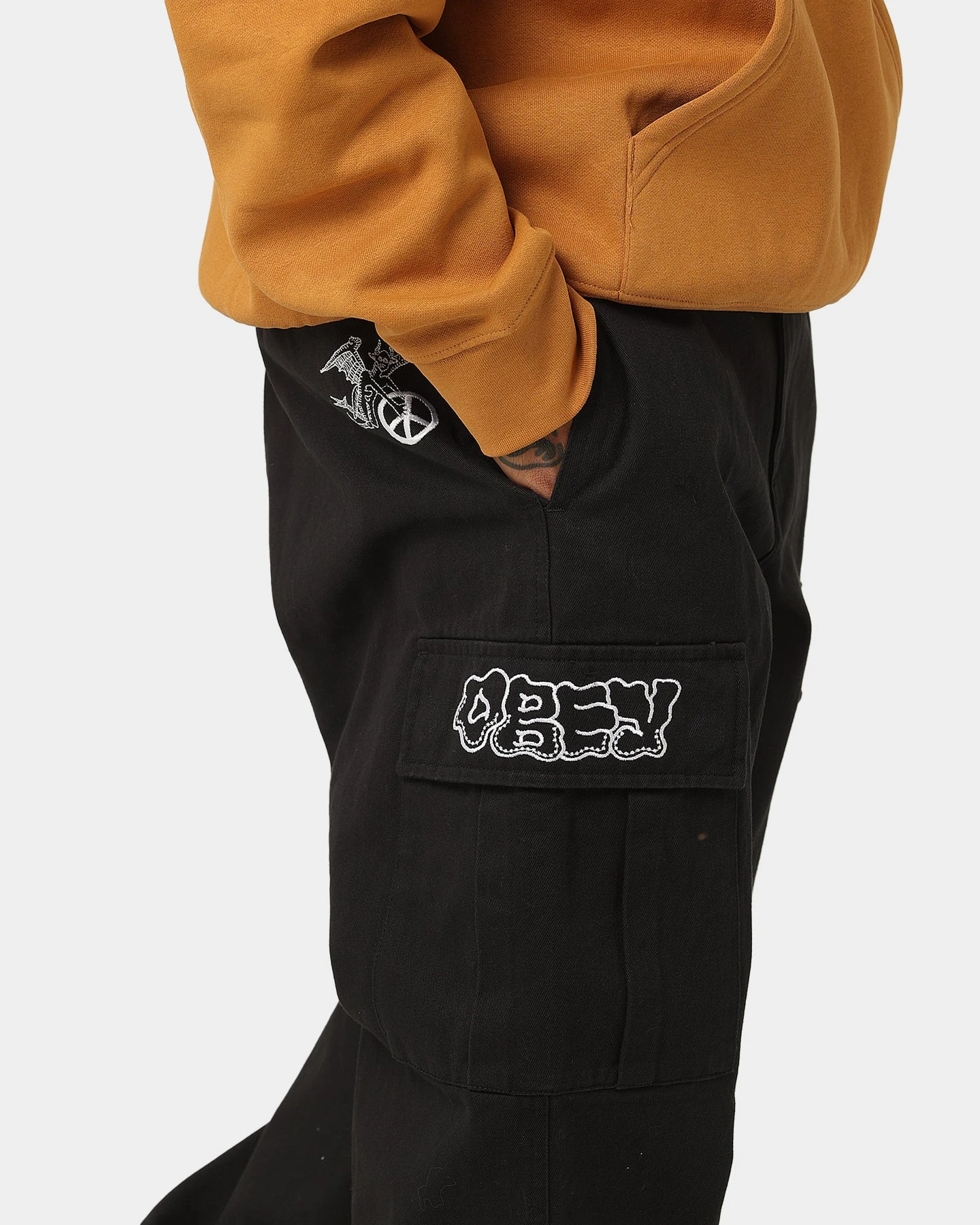 Obey Big Division Cargo Pants Black 5 Obey Big Division Cargo Pants Black - Image 3