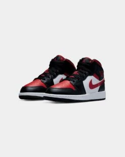 Jordan Kids' Air Jordan 1 Mid (GS) "Bred Toe" Black/Fire Red-White 11 Jordan Kids' Air Jordan 1 Mid (GS) "Bred Toe" Black/Fire Red-White -Fashion Clothing Store 05008971 YD164 default 0020