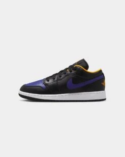 Jordan Kids' Air Jordan 1 Low "Lakers" Black/Dark Concord