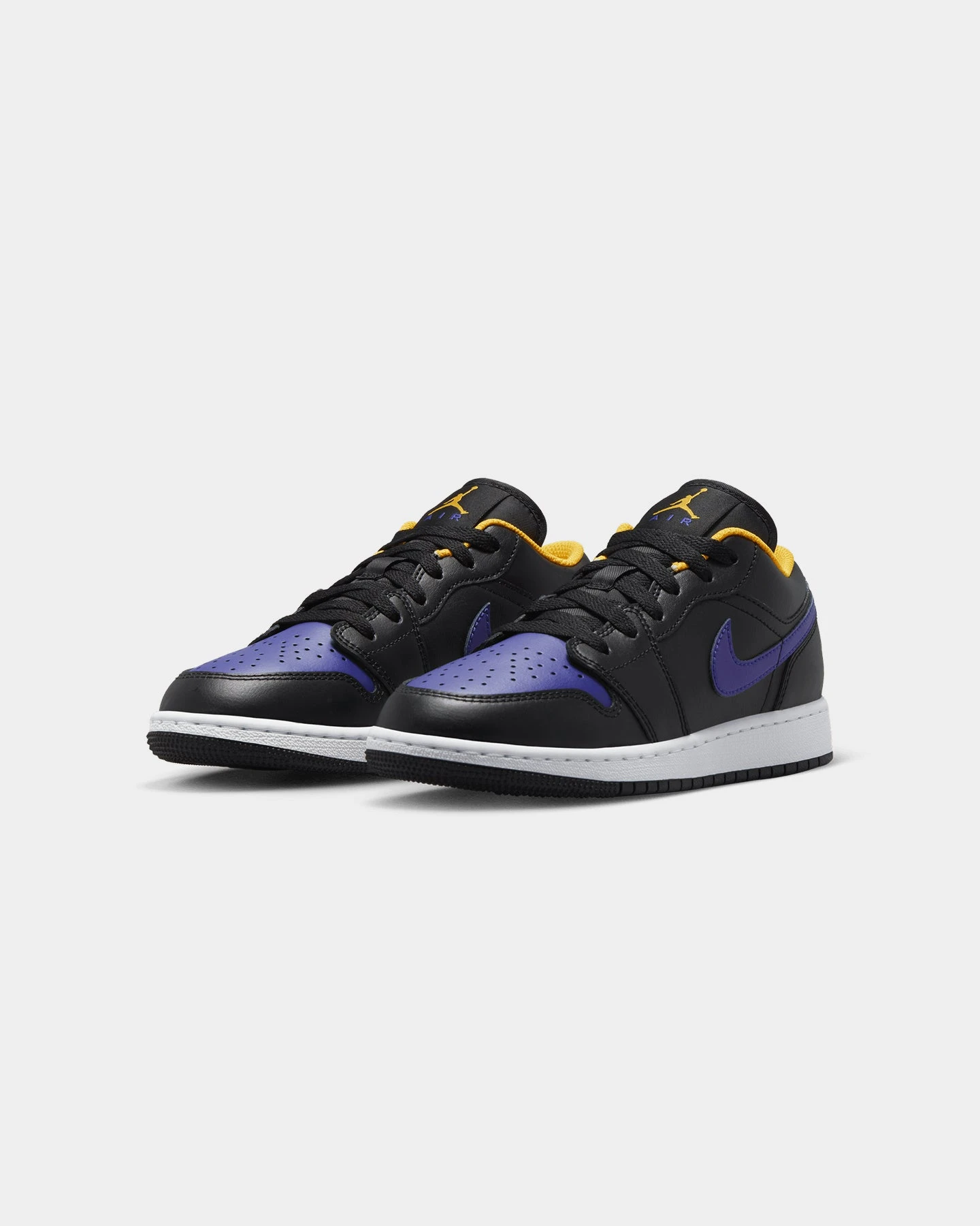 Jordan Kids' Air Jordan 1 Low "Lakers" Black/Dark Concord 4 Jordan Kids' Air Jordan 1 Low "Lakers" Black/Dark Concord - Image 2