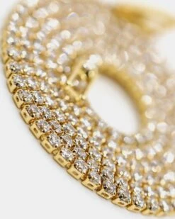 Saint Morta Micro 20" Tennis Necklace Gold Plated -Fashion Clothing Store 06004254 YG876 default 0020