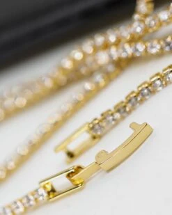 Saint Morta Micro 20" Tennis Necklace Gold Plated -Fashion Clothing Store 06004254 YG876 default 0030