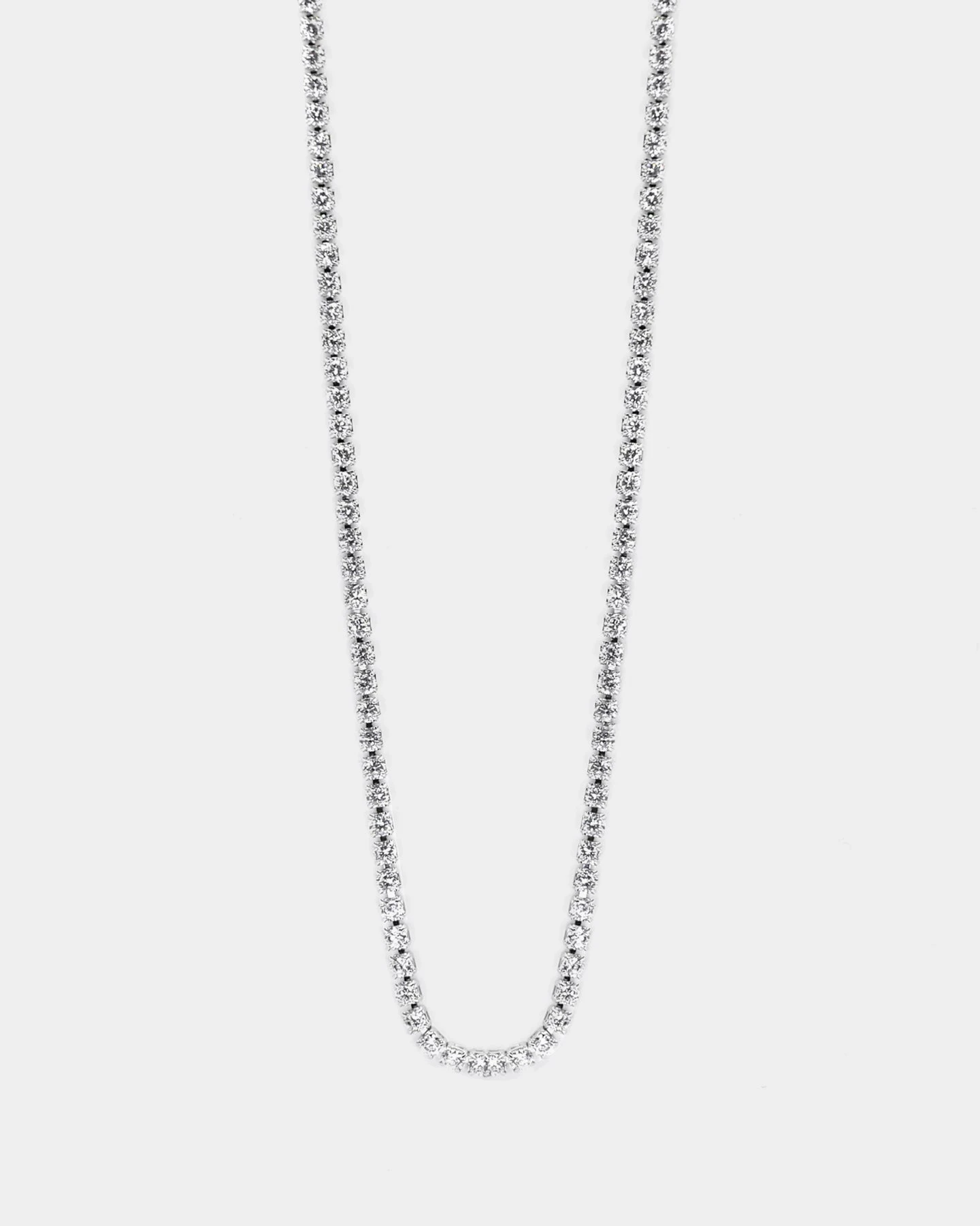 Saint Morta Micro 24" Tennis Necklace White Gold 4 Saint Morta Micro 24" Tennis Necklace White Gold - Image 2