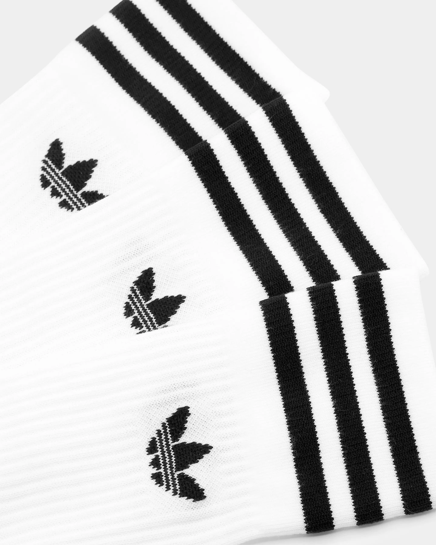 Adidas Solid Crew Sock 3 Pack White/Black 4 Adidas Solid Crew Sock 3 Pack White/Black - Image 2