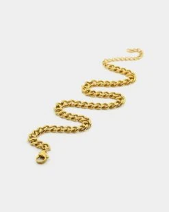 Raising Hell Women's 5mm Cuban Anklet Gold 17 Raising Hell Women's 5mm Cuban Anklet Gold -Fashion Clothing Store 06006682 YG200 default 0030