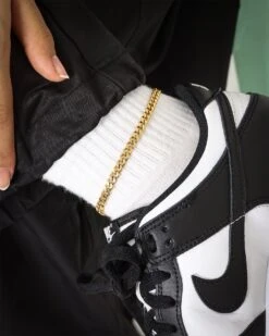 Raising Hell Women's 5mm Cuban Anklet Gold 16 Raising Hell Women's 5mm Cuban Anklet Gold -Fashion Clothing Store 06006682 YG200 womens 0021