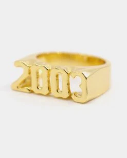 Raising Hell Women's '03 Year Ring Gold -Fashion Clothing Store 06007057 YG200 default 00040