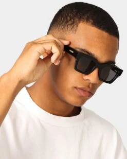 NUQE Men's Jones Sunglasses Black -Fashion Clothing Store 06007279 YB001 mens 0015