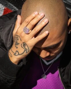 Wild For The Weekend Slam Dunk Basketball Ring (Large) Silver -Fashion Clothing Store 06007871 YS001 mens 00012