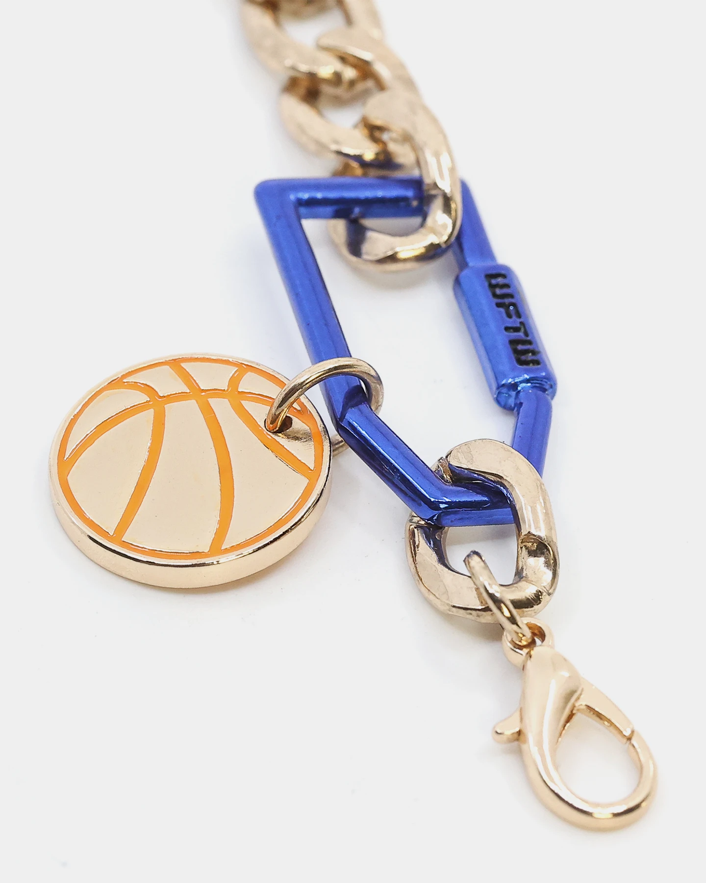 Wild For The Weekend Slam Dunk Basketball Bracelet Gold/Blue 6 Wild For The Weekend Slam Dunk Basketball Bracelet Gold/Blue - Image 4