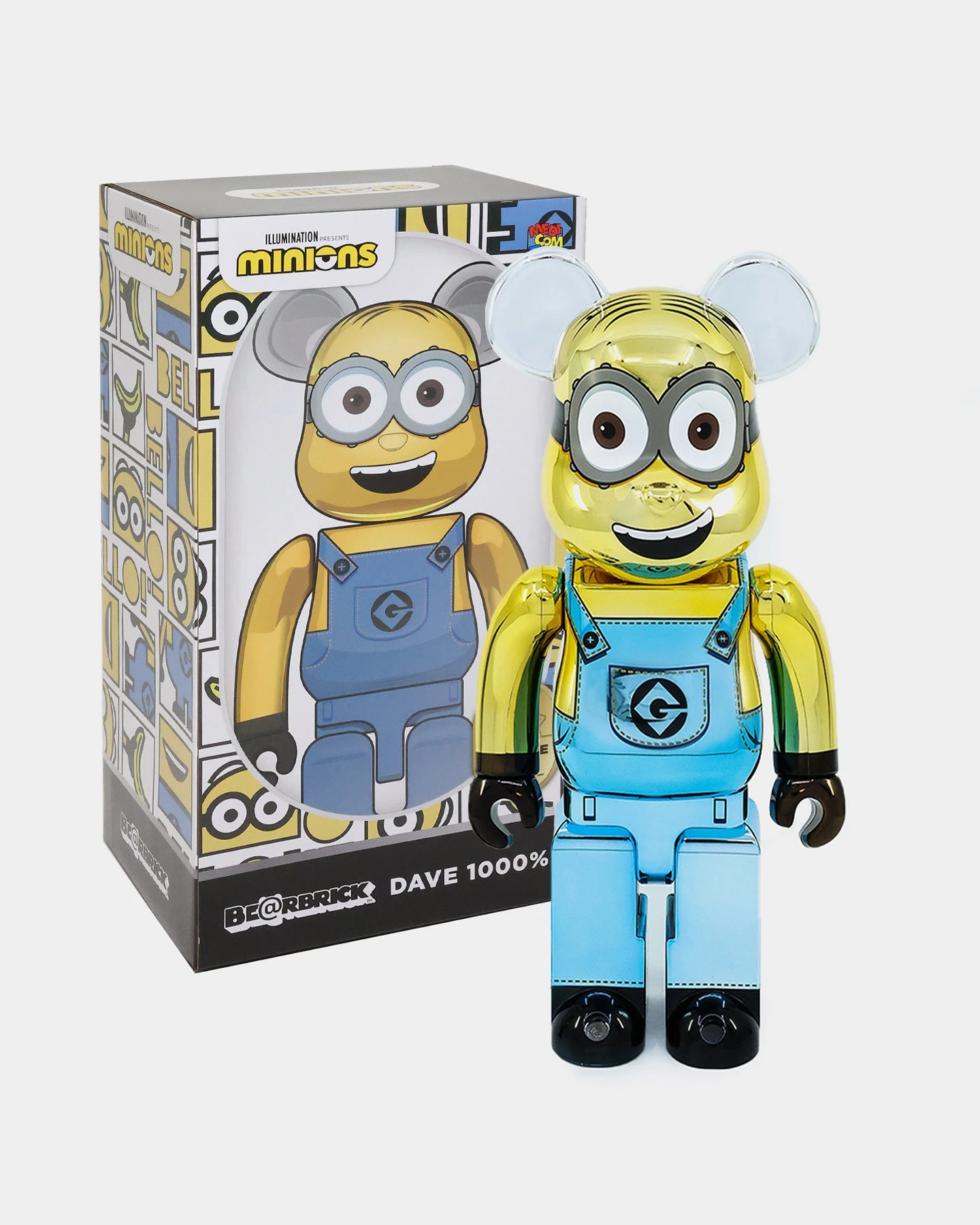 Medicom Toy Be@Rbrick X Dave Chrome Version 1000% Multi-coloured 4 Medicom Toy Be@Rbrick X Dave Chrome Version 1000% Multi-coloured - Image 2