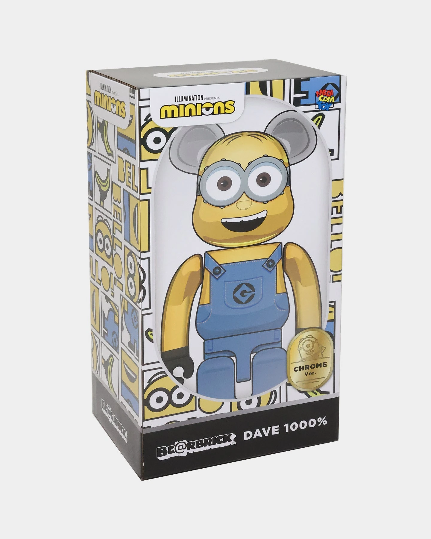 Medicom Toy Be@Rbrick X Dave Chrome Version 1000% Multi-coloured 10 Medicom Toy Be@Rbrick X Dave Chrome Version 1000% Multi-coloured - Image 8