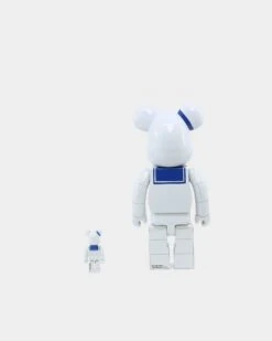 Medicom Toy Be@rbrick X Ghostbusters Stay Puft Marshmallow Man 100% & 400% Figure Set Multi-Coloured -Fashion Clothing Store 06008334 YM010 default 0030